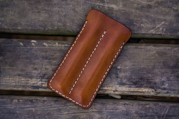 Leather Pen Case - Handmade Pen Protective Sleeve Cover (Walnut Brown) –  Rustic Town