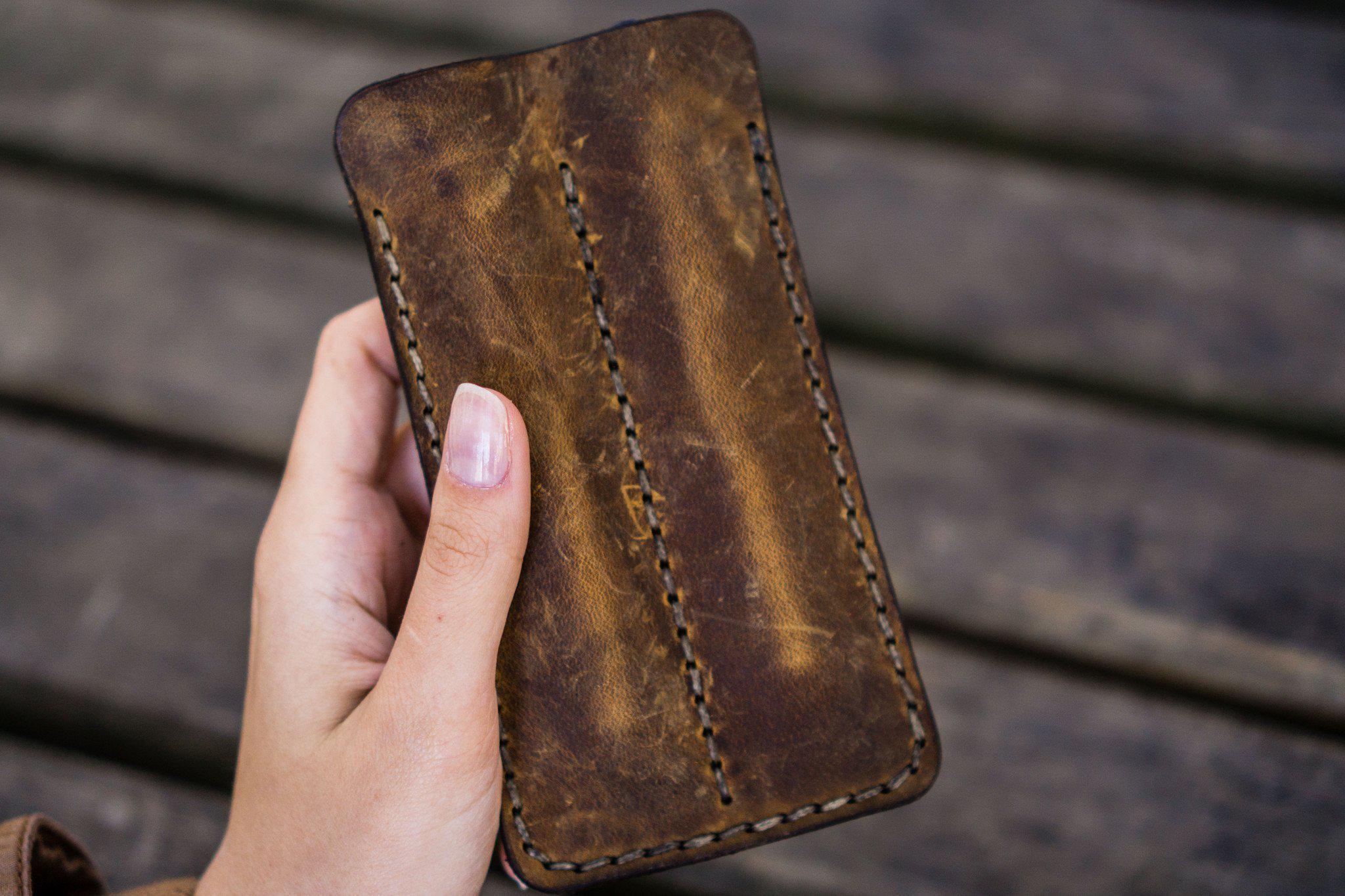 Leather Single Fountain Pen Case/Pen Pouch - Crazy Horse Brown - Galen  Leather