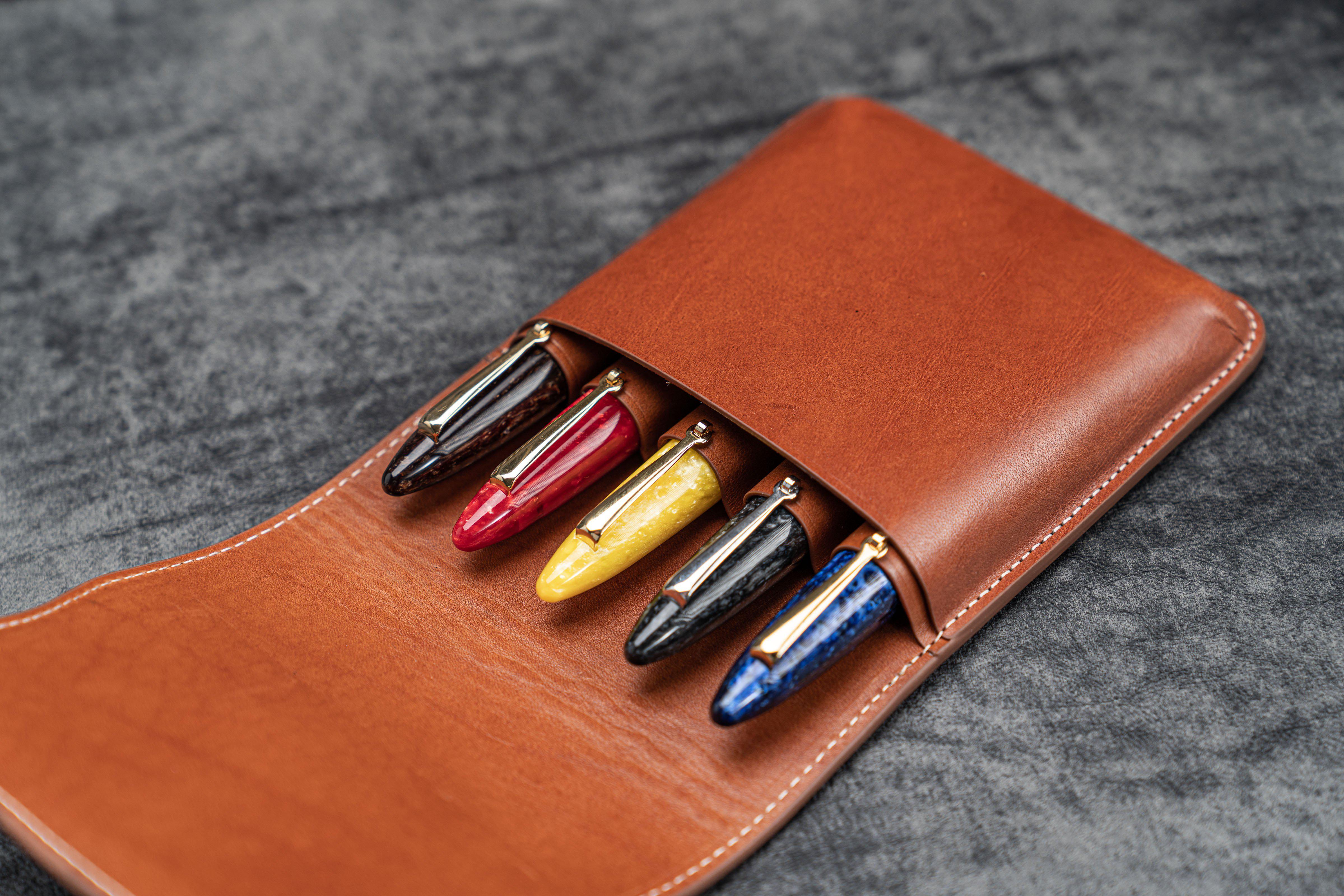 Zippered Pen / Pencil Cases, Sleeves & Pouches - Galen Tagged  for-five-pens - Galen Leather