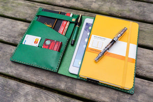 Leather Hobonichi Cousin A5 Planner Cover - Green-Galen Leather