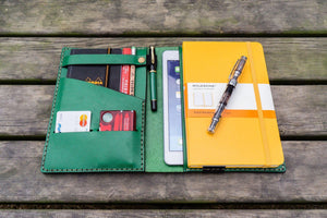 Leather Hobonichi Cousin A5 Planner Cover - Green-Galen Leather