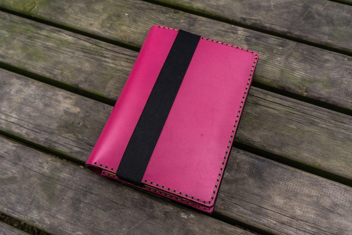 Leather Hobonichi Cousin A5 Planner Cover - Pink - Galen Leather