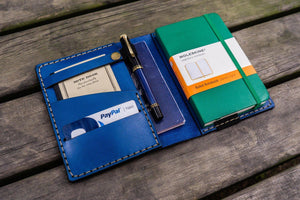 Leather Hobonichi Techo (A6) Planner Cover - Blue-Galen Leather