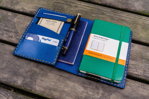 Leather Hobonichi Techo (A6) Planner Cover - Blue-Galen Leather