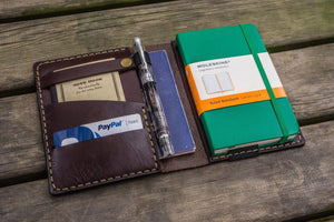 Leather Hobonichi Techo (A6) Planner Cover - Dark Brown-Galen Leather