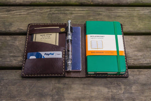 Leather Hobonichi Techo (A6) Planner Cover - Dark Brown-Galen Leather