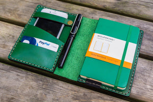 Leather Hobonichi Techo (A6) Planner Cover - Green-Galen Leather