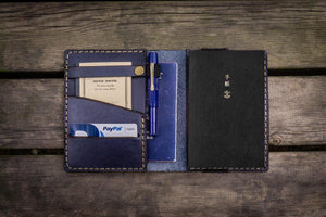 Leather Hobonichi Techo (A6) Planner Cover - Navy Blue-Galen Leather