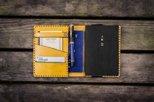Leather Hobonichi Techo (A6) Planner Cover - Yellow-Galen Leather