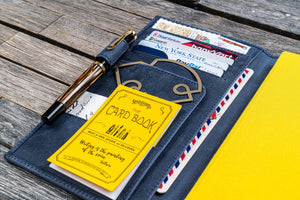 Leather Hobonichi Weeks Cover - Crazy Horse Navy Blue-Galen Leather