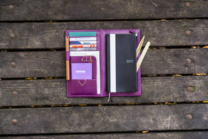 Leather Hobonichi Weeks Cover - Purple-Galen Leather