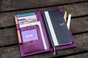 Leather Hobonichi Weeks Cover - Purple-Galen Leather