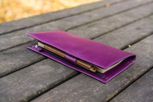 Leather Hobonichi Weeks Cover - Purple-Galen Leather