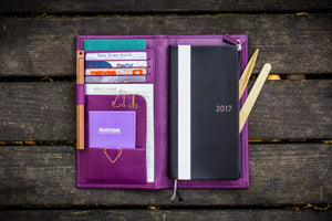 Leather Hobonichi Weeks Cover - Purple-Galen Leather