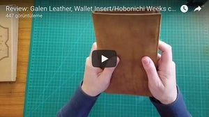 Leather Hobonichi Weeks Mega Cover - Black-Galen Leather