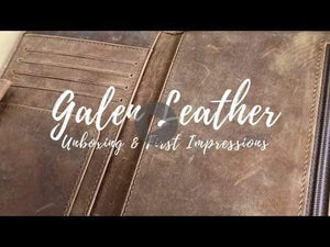 Leather Hobonichi Weeks Mega Cover - Black-Galen Leather