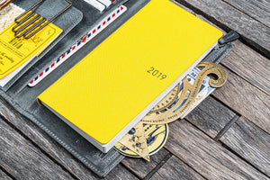 Leather Hobonichi Weeks Mega Cover - Crazy Horse Smoky-Galen Leather
