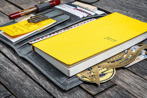 Leather Hobonichi Weeks Mega Cover - Crazy Horse Smoky-Galen Leather