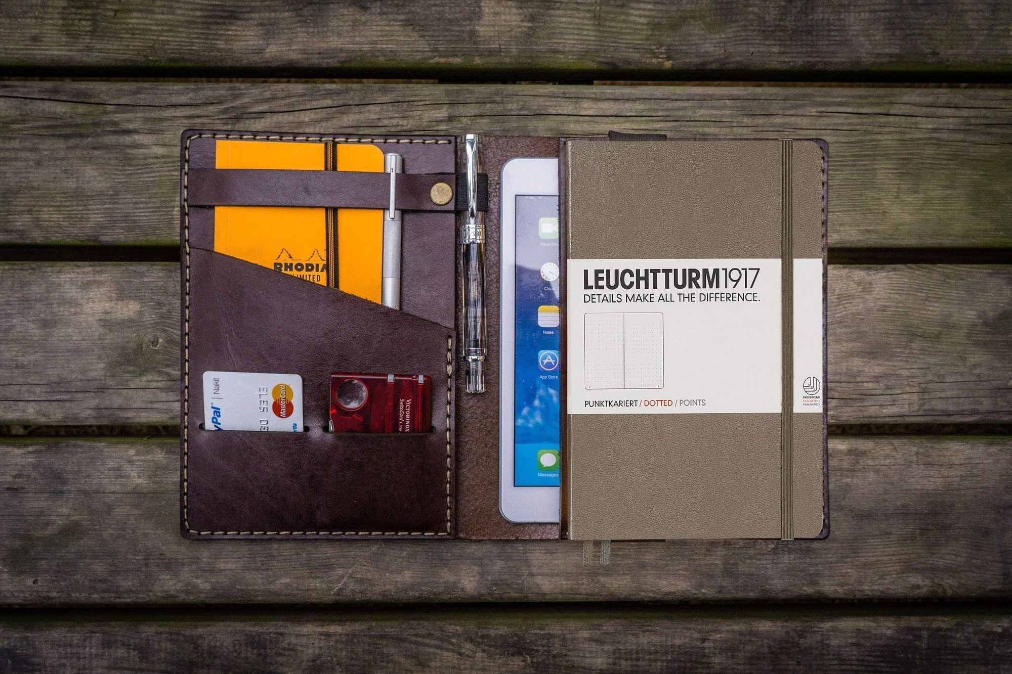 Leather Leuchtturm1917 A5 Notebook Cover - Heritage Brown