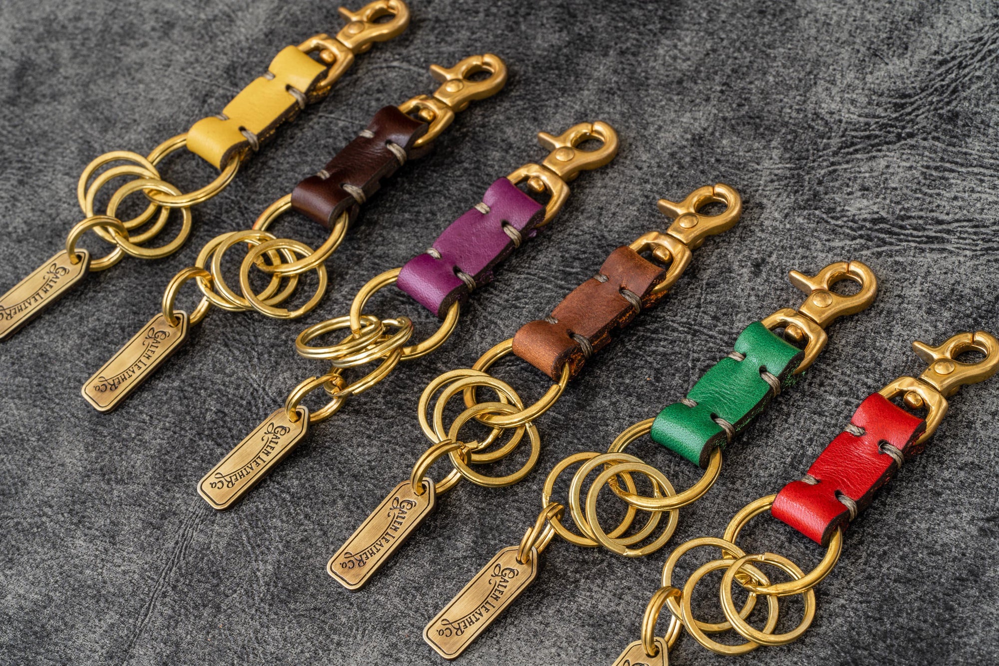 Handmade & Handstitched Leather Key Ring - New York | Galen