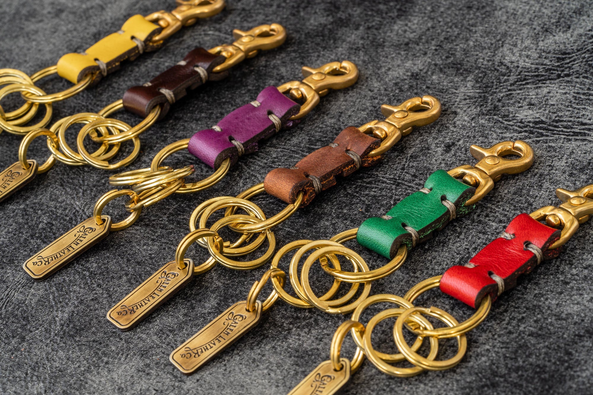 Leather Key Ring - New York-Galen Leather