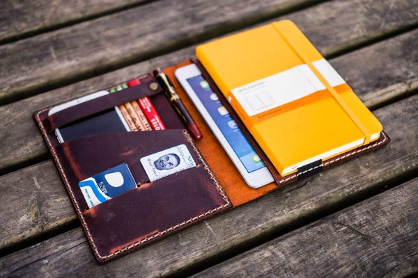 Handmade Leather Leuchtturm1917 A5 Notebook Cover - Crazy Horse