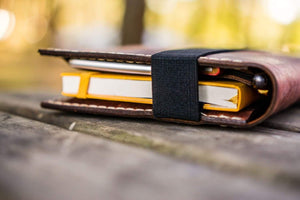 Leather Leuchtturm1917 A5 Notebook Cover - Crazy Horse Orange-Galen Leather