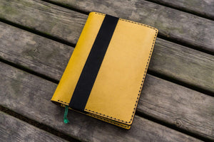 Leather Leuchtturm1917 A5 Notebook Cover - Yellow-Galen Leather