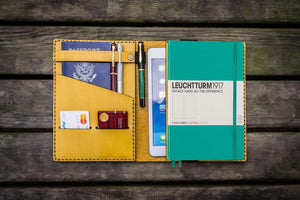 Leather Leuchtturm1917 A5 Notebook Cover - Yellow-Galen Leather