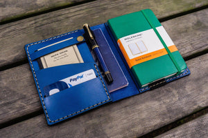 Leather Leuchtturm1917 A6 Notebook Cover - Blue-Galen Leather