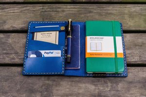Leather Leuchtturm1917 A6 Notebook Cover - Blue-Galen Leather