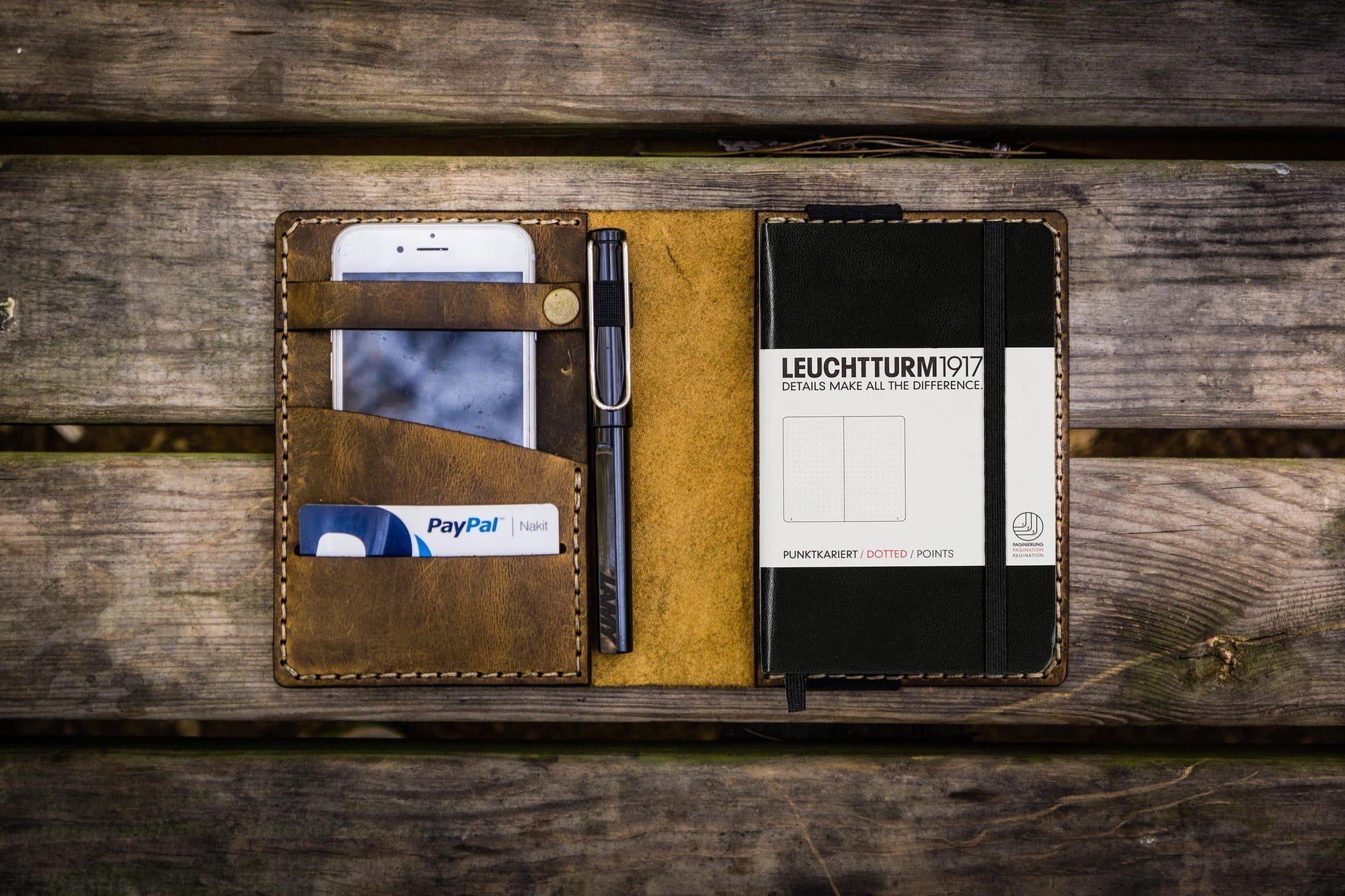 Leather Leuchtturm1917 A6 Notebook Cover - Crazy Horse Brown-Galen Leather