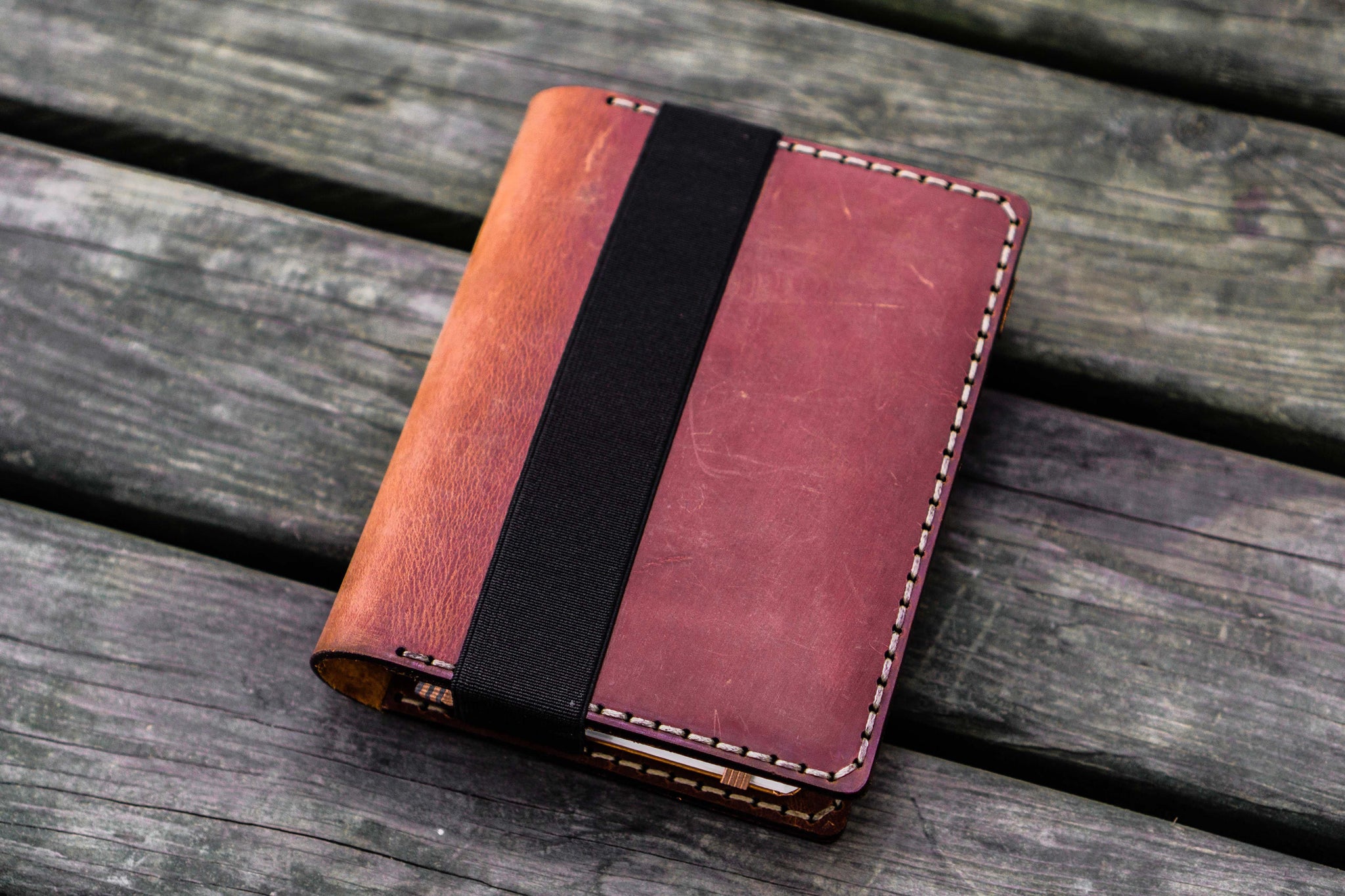 Handmade Leather Leuchtturm1917 A6 Notebook Cover - Crazy Horse Tan - Galen  Leather