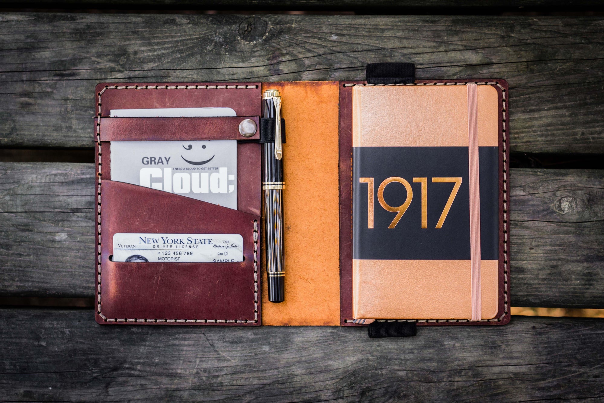 Leather Leuchtturm1917 A6 Notebook Cover - Crazy Horse Tan-Galen Leather