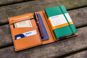 Leather Leuchtturm1917 A6 Notebook Cover - Orange-Galen Leather