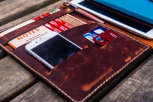 Leather Leuchtturm1917 B5 Notebook & iPad Air/Pro Cover - Crazy Horse Orange-Galen Leather