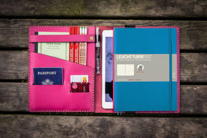 Leather Leuchtturm1917 B5 Notebook & iPad Air/Pro Cover - Pink-Galen Leather