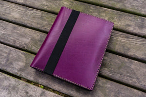 Leather Leuchtturm1917 B5 Notebook & iPad Air/Pro Cover - Purple-Galen Leather