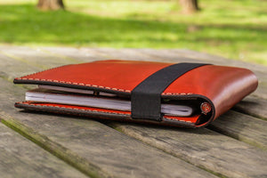 Leather Leuchtturm1917 B5 Notebook & iPad Air/Pro Cover - Red-Galen Leather