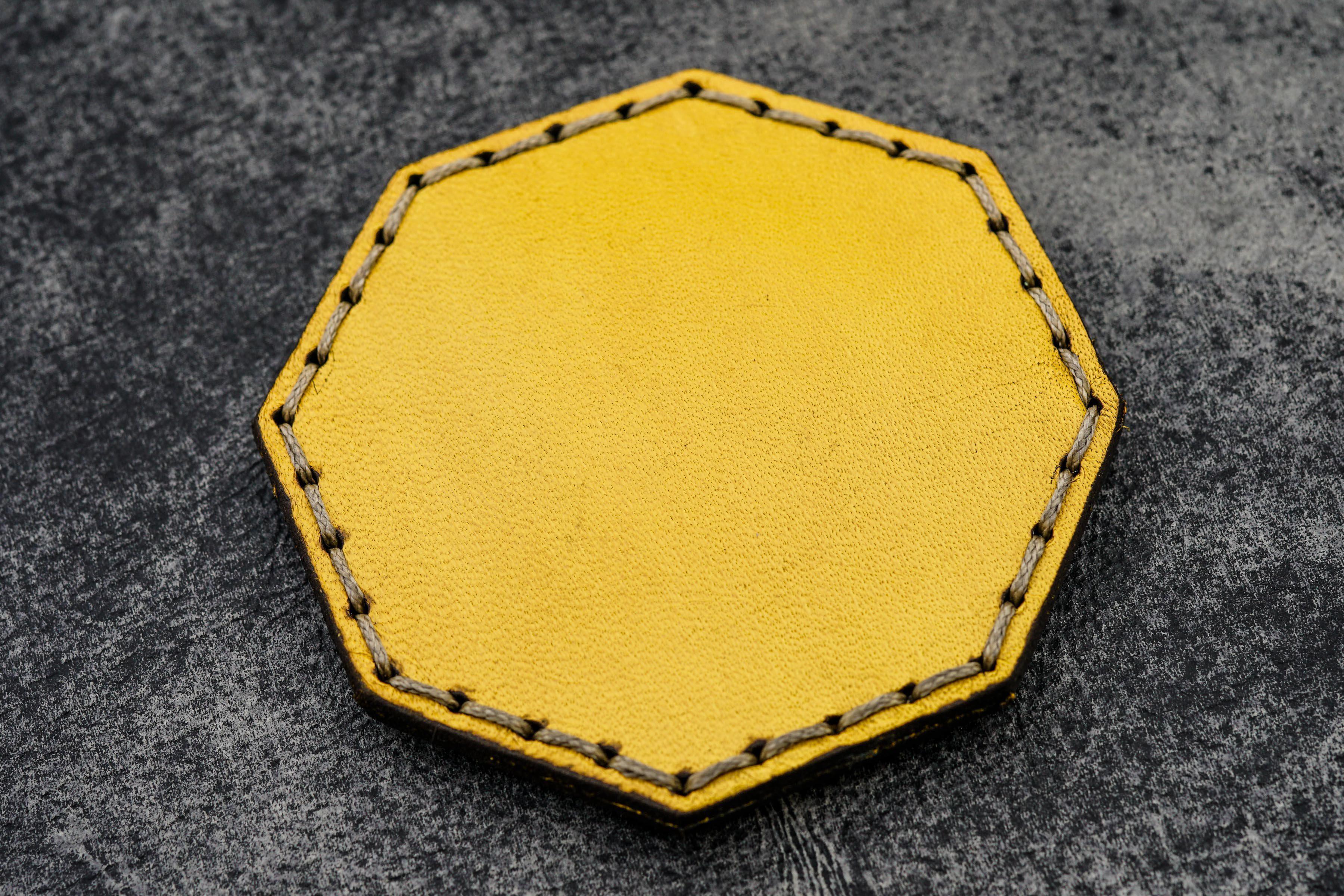 Handmade Leather Magnetic Tidy Octagon Fridge Magnet - Galen Leather