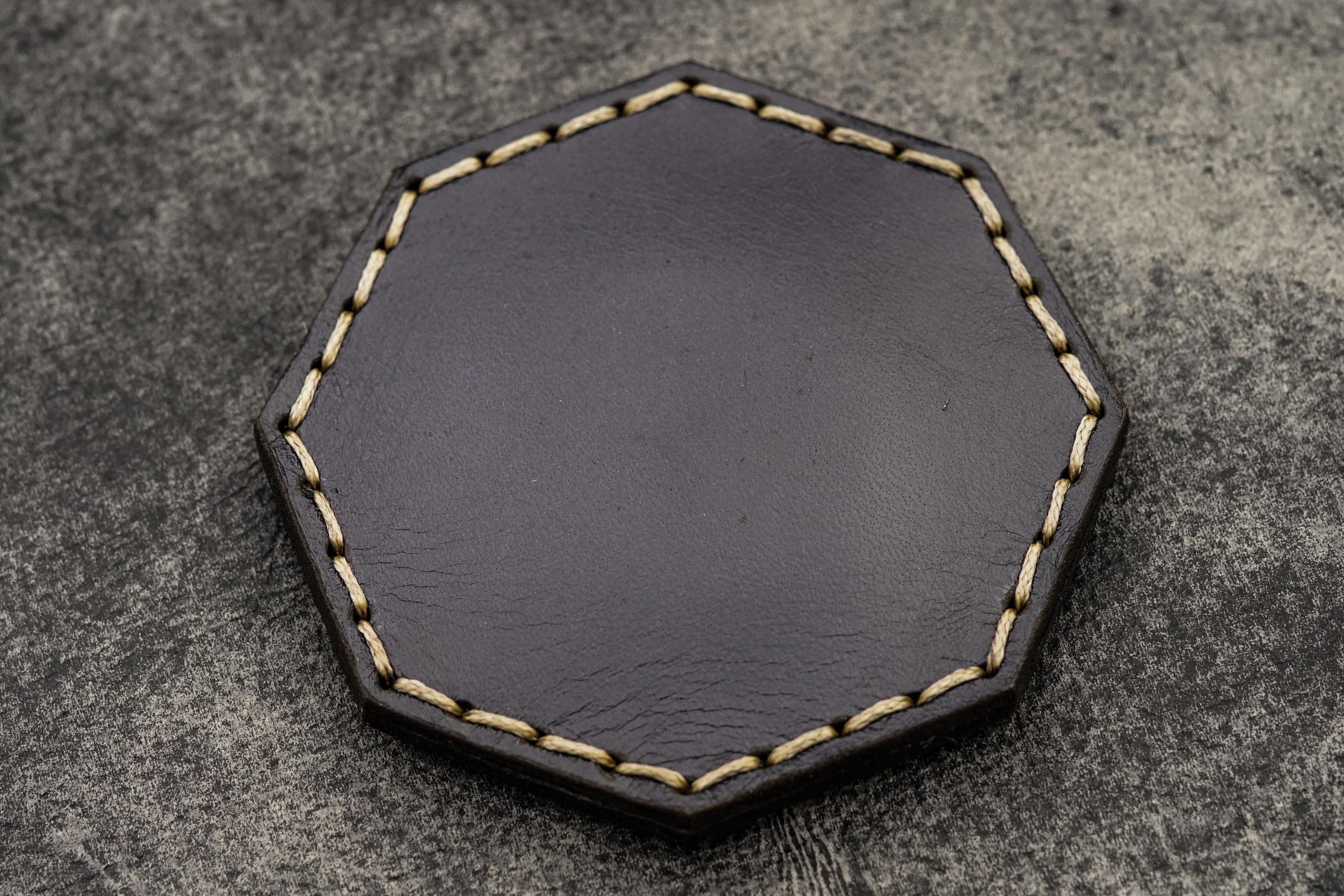 Handmade Leather Magnetic Tidy Octagon Fridge Magnet - Galen Leather