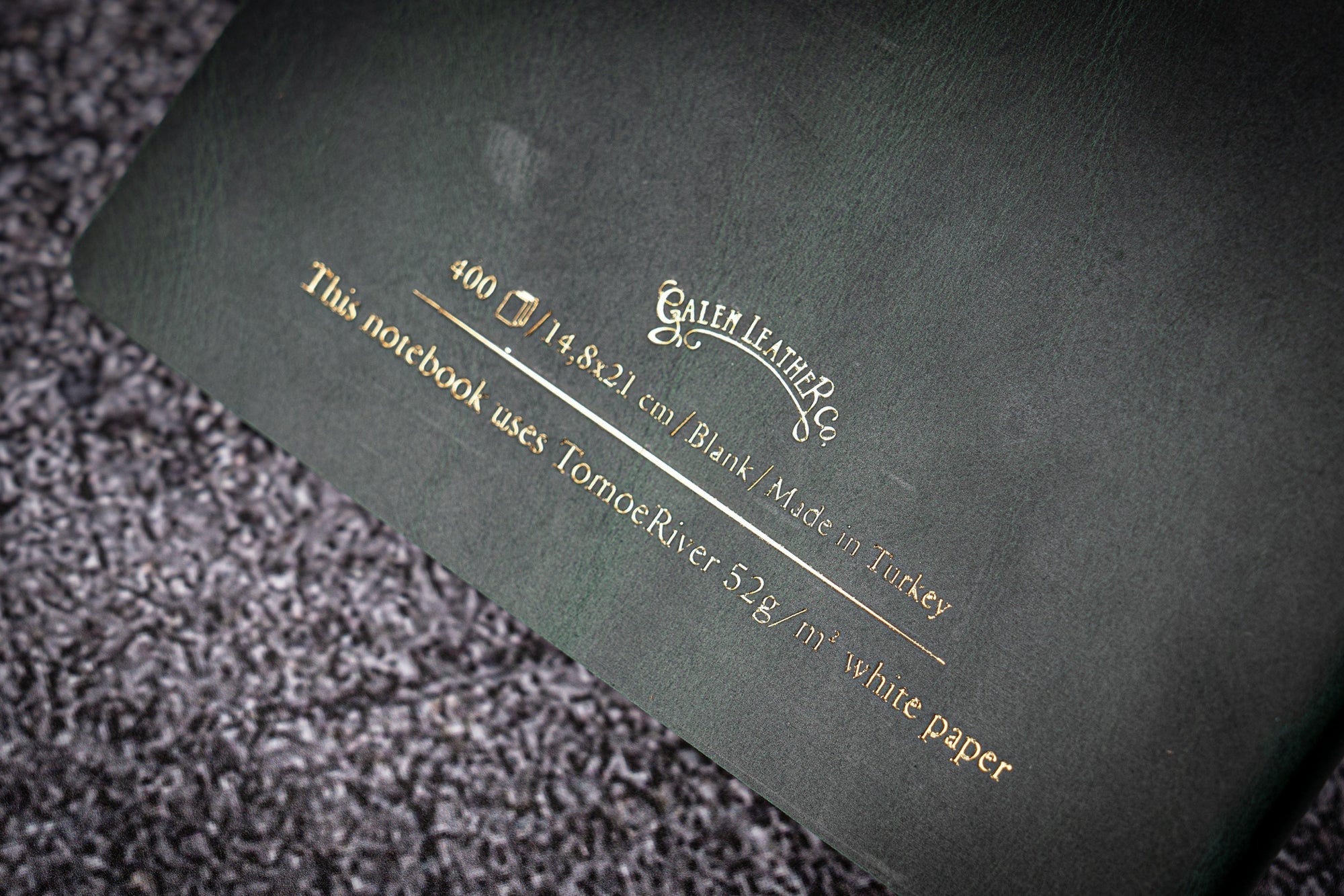 海外ブランド  Leather Notebook Bound Leather Handcrafted - Green in A5 トランプ