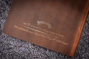 Leather Notebook - Tomoe River Paper - B6 - Crazy Horse Brown-Galen Leather