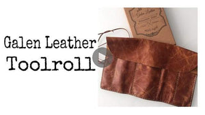 Leather Pen Roll - Rustic Brown-Galen Leather