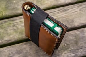 Leather Pocket Moleskine Journal Cover - Brown-Galen Leather