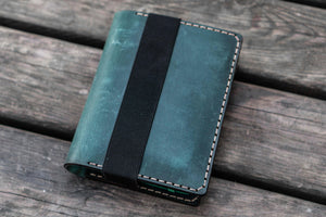 Leather Pocket Moleskine Journal Cover - Crazy Horse Forest Green-Galen Leather