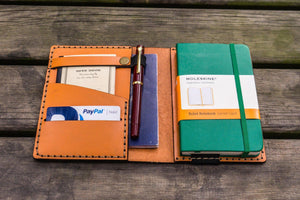 Leather Pocket Moleskine Journal Cover - Orange-Galen Leather