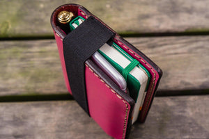 Leather Pocket Moleskine Journal Cover - Pink-Galen Leather