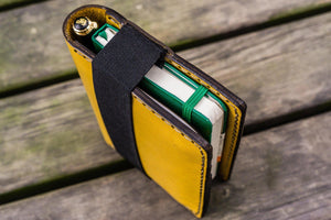 Leather Pocket Moleskine Journal Cover - Yellow-Galen Leather