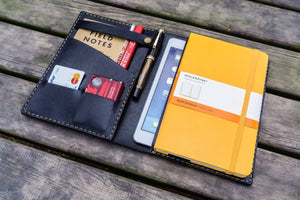 Leather Rhodia A5 Notebook & iPad Mini Cover - Black-Galen Leather